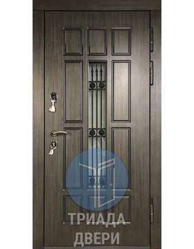 металлическая трехконтурная дверь мдф в коттедж