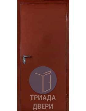 техническая металлическая дверь с ручкой на планке для складского помещения