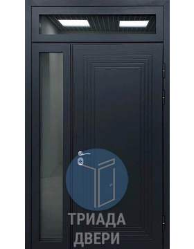 офисная дверь с верхней вставкой и стеклом